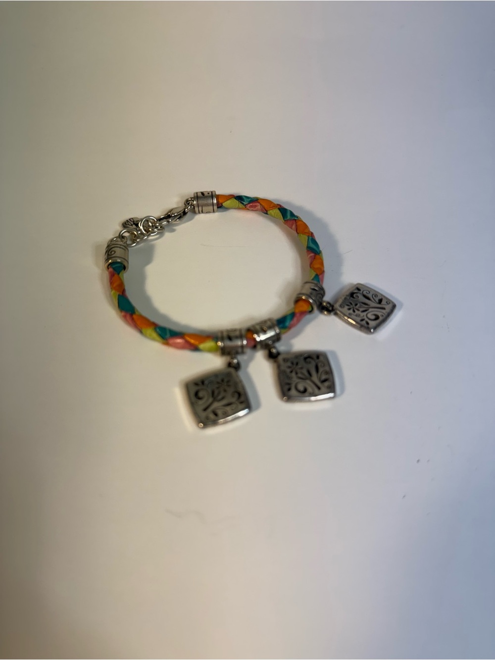 Brighton Colorful Leather Charm Braclet